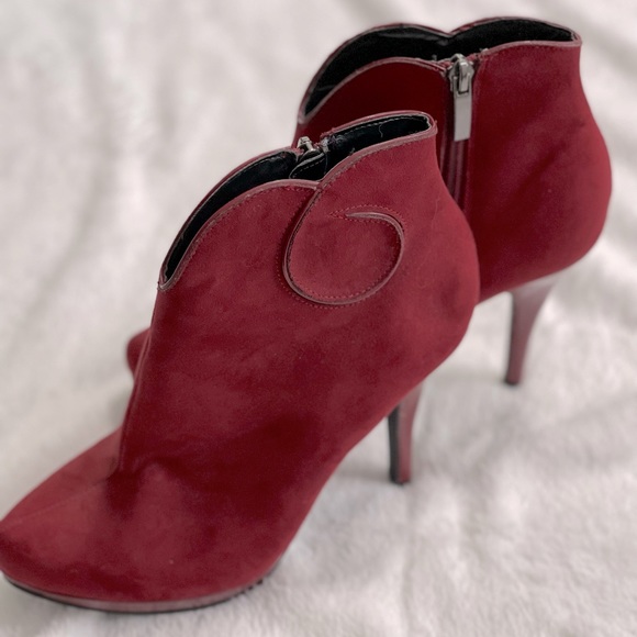 Lime Light Red Suede heel - Picture 1 of 3